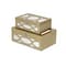 Homeroots Set of Two Gold Oval Scroll Mirror Jewelry Storage Boxes, 2PK 399674 - alternate 2