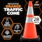 Xpose Safety Traffic Safety Cone, 28 in, PVC, Dual 6 in & 4 in Reflective Collar, DOT Approved, Orange OTC28-64-1-X - alternate 3