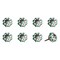 Homeroots 1.5" X 1.5" X 1.5" Hues Of White Green And Black Knobs, 8PK 321695 - alternate 1