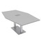 Skutchi Designs Hexagon Conference Table With Power, 48 in W, 84 in L, Grey HAR-HEX.IR-48X84-DOU-U779-ESIL - alternate 1