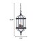 Homeroots Three Light Dark Brown Eastern Lantern Hanging Light 398007 - alternate 2