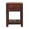 Homeroots 20" Chestnut Solid Wood Square One Drawer Nightstand 651610 - alternate 3