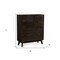 Homeroots 39" Dark Acacia Solid Wood Five Drawer Dresser 473077 - alternate 3