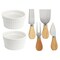 Megachef Bamboo Charcuterie Cheese Board Set with Ramekins and Slide Out Cutlery Drawer 750122177M - alternate 6