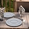 Smarty Had A Party 7.5" Matte Steel Gray Round Disposable Plastic Appetizer/Salad Plates (120 Plates), 120PK 4857STGR-CASE - alternate 1