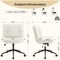 Simple Deluxe YSSOA Criss Cross Legged Chair with Wheels, Armless PU Leather Office Desk Chair Wide Seat, Swivel 3A88FNCHAR7295BGE - alternate 4