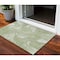 Homeroots 3' X 5' Artichoke Green Fern Green And Ivory Abstract Washable Indoor Outdoor Area Rug 587458 - alternate 1