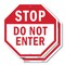 Signmission Stop Do Not Enter, 10 inch X 10 inch, Aluminum Metal Signs, 2PK OC-A-2PACK-10-47 - alternate 1