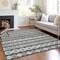 Homeroots 9' X 12' Gray Charcoal And Silver Quatrefoil Washable Indoor Outdoor Area Rug 583226 - alternate 3