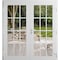 Vdomdoors Front Exterior Prehung Metal-Plastic Double Doors Clear Glass / MANUX 8355 White Silk / Office Comm MANUX8355DEXD-WS-W72xH80-LH-I - alternate 1