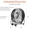 Edendirect 24 in. 2 fan speeds Drum Fan in Black with Adjustable Tilt and Rolling Casters ZRW5512P468528 - alternate 4