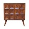 Homeroots 32in Chestnut Solid Wood Textured Door Accent Cabinet With Two Doors 654275 - alternate 6
