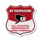 Signmission No Trespassing Shield Sign All Activitie, 6 Inch X 6 Inch, Plastic Sign SHI-P-6-421 - alternate 1