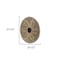 Homeroots Mekhi 24" X 24" Black And Light Brown Floral Seagrass Circle Hanging Dimensional Sculpture 608655 - alternate 2