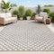 Jonathan Y Rabat High-Low Pile Mini-Diamond Trellis Dark Gray/Ivory 3 ft. x 5 ft. Indoor/Outdoor Area Rug SBH101C-3 - alternate 1