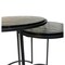 Homeroots Set of Two Clear and Gunmetal Glass and Iron Round Frame Nested Tables 632713 - alternate 5