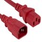 Sanoxy 4ft 18 AWG Computer Power Extension Cord IEC320 C13 to IEC320 C14, Red SNX-CBL-LDR-PW131-7204 - alternate 1