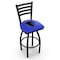 Holland Bar Stool Co 25" Blk Wrinkle DePaul Swivel Bar Stool, Ladder Back L01425DePaul - alternate 1