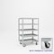 Pucel Expanded Metal Stock Cart, 24 in W x 36 in D x 56 in H, Red X-2436-P - alternate 1