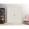 Vdomdoors Sliding Closet Double Bi-fold Doors 96 x 80 inches, Mela 7001 Painted Creamy, Sturdy Tracks Molding MELA7001DBF-CRF-96 x 80 (4* 24x80) - alternate 3