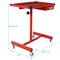 Wrightmaster 29 in. x 20 in. Red Adjustable Height Work Table with Drawer, 220 lb Capacity, and 4 Swivel Casters ZR-65407 - alternate 2