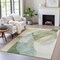 Homeroots 9' X 12' Artichoke Green And Taupe Abstract Washable Indoor Outdoor Area Rug 630427 - alternate 6