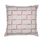 Homeroots 24" White Check Cotton Blend Throw Pillow With Embroidery 549437 - alternate 2