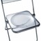 Leisuremod Lawrence Acrylic Folding Chair with Metal Frame, Clear LF19CL - alternate 3