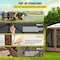 Vevor Pop-up Camping Gazebo Camping Canopy Shelter 6 Sided 10' x 10' Sun Shade VV-CGT-1010 - alternate 2