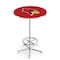 Holland Bar Stool Co 42" Chrome Illinois State Pub Table, 36" dia. Top L216C4236IllStU - alternate 1