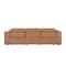 Homeroots 107" Chestnut Italian Leather Reclining Metal USB Sofa 720287 - alternate 3