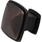 Designperfect 1-3/16 Overall Length Square Cabinet Knob, Brushed Oil Rubbed Bronze DPA-S77KORB - alternate 4