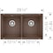 Blanco Precis Equal Double Bowl, Cafe Brown 516323 - alternate 3