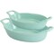 Martha Stewart Stoneware 2 Piece Oval Baker Set in Mint 128882.02 - alternate 2
