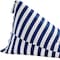 Homeroots 35" Navy Blue And White Fabric Striped Bean Bag Cover 546271 - alternate 4