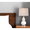 Homeroots 21" White Glass Gourd Table Lamp With White Drum Shade 524405 - alternate 1