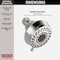 Delta 3-Spray 1.75 GPM Fixed Shower Head Chrome 75301 - alternate 3