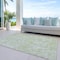Homeroots 5' X 8' Artichoke Green And Fern Green Abstract Washable Indoor Outdoor Area Rug 588463 - alternate 2