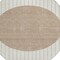 Homeroots 8' Ivory And Brown Round Striped Washable Indoor Outdoor Area Rug 597171 - alternate 5