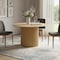 Homeroots 46" Natural Wood Pedestal Base Round Top Dining Table 713564 - alternate 4