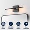 Jonathan Y McKenna 16.25" Modern Minimalist Dimmable Integrated LED Metal Wall Sconce, Black JYL7039C - alternate 6