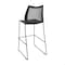 Flash Furniture HERCULES Series Black Stack Bar Stool with Air-Vent Back and Black Powder Coated Sled Base, 3PK 3-RUT-498A-BS-BK-GG - alternate 3