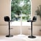 Homeroots Set of Four Black Heavy Duty Plastic and Metal Mid Back Adjustable Height Swivel Bar Chairs 565373 - alternate 3