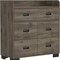 Homeroots 34" Dark Brown Five Drawer Dresser 544015 - alternate 3