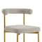 Armen Living Shannon Dining Chair with Gold Brushed Stainless Steel and Taupe Fabric - Set of 2 LCSNSIBGLTP - alternate 3