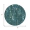 Homeroots 8' Teal Blue And Ivory Round Abstract Washable Indoor Outdoor Area Rug 631187 - alternate 3