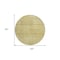 Homeroots 8' Gold Wheat And Beige Round Striped Washable Indoor Outdoor Area Rug 588084 - alternate 3