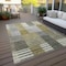 Homeroots 5' X 8' Brown Gold And Taupe Striped Washable Indoor Outdoor Area Rug 581684 - alternate 4