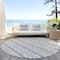 Homeroots 8' Ivory Beige And Taupe Round Quatrefoil Washable Indoor Outdoor Area Rug 583230 - alternate 3