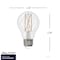 Bulbrite LED Filament, 14 Watt Dimmable A19 Light Bulb, Clear Glass Finish, E26 Base, 4000K, 1500 Lumens, 4PK 862303 - alternate 3